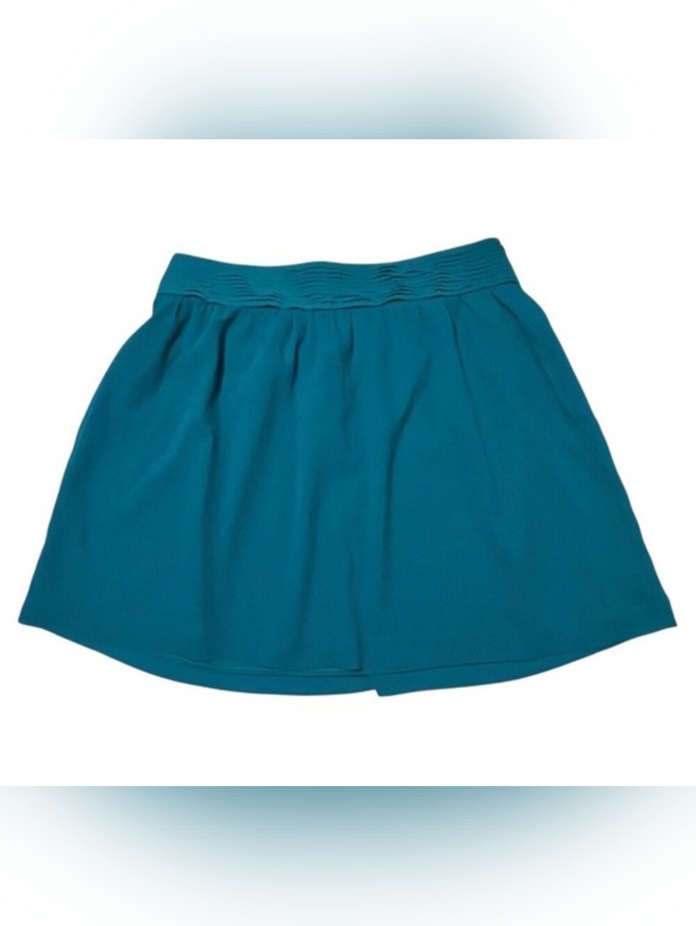 LOFT Teal A-Line Skirt Size 6 Lightweight Side Zip Classic Workwear